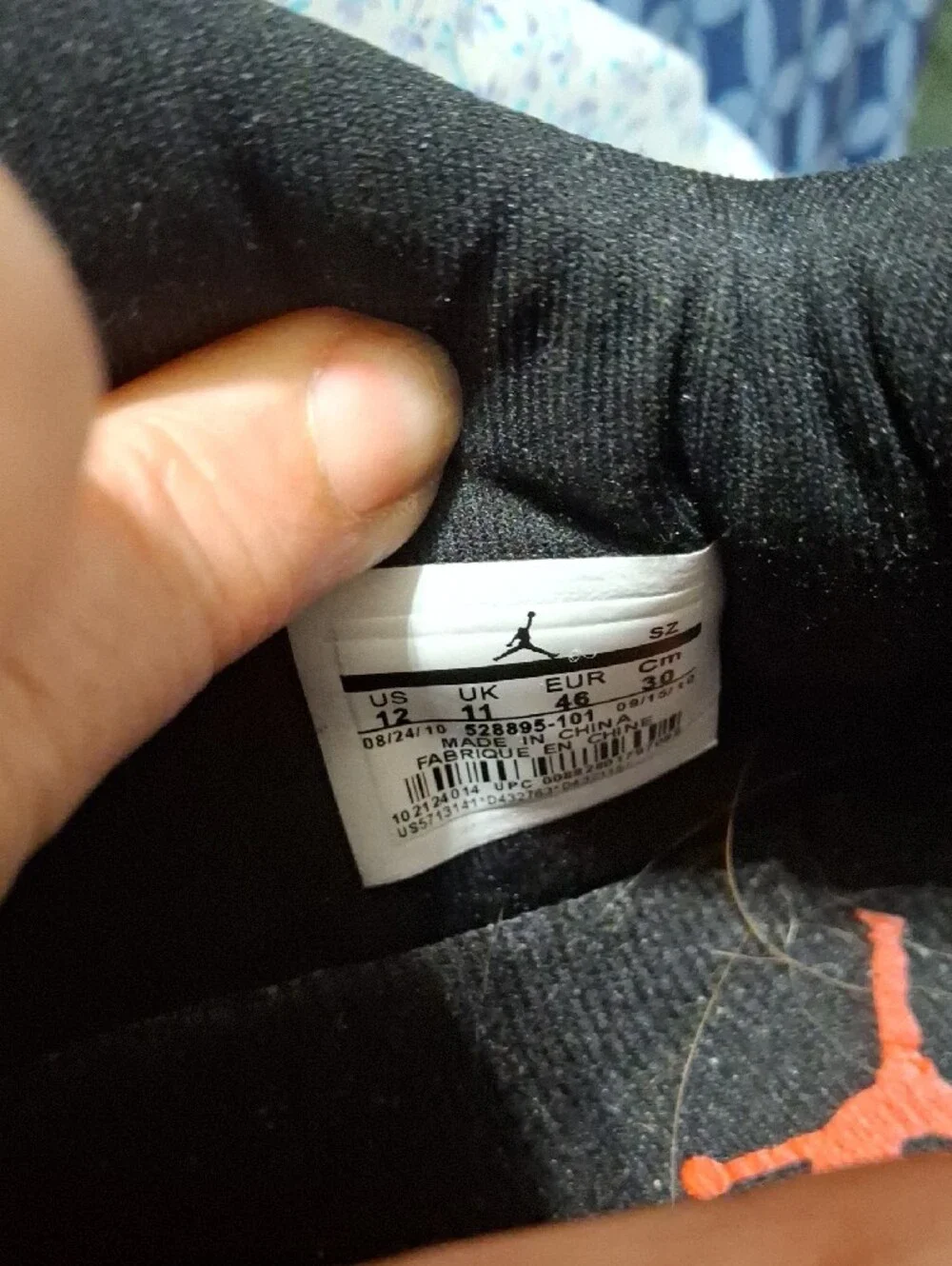 Jordan White and Black Men's High-Top Sneakers